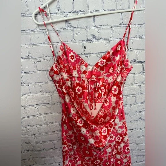 Dolls Kill Hot Pink and White Sexy Summer Floral Dress! - Picture 5 of 7